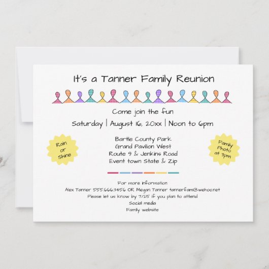 Spaß-Freunde oder Wiedersehen-Party Einladung (Vorderseite)