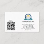 Spaß & Freundlichkeit Lehrer Red Apple Sketch Hand Visitenkarte (Rückseite)