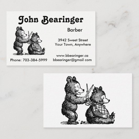 Spaß-Friseur-Visitenkarte Visitenkarte (Vorne/Hinten)