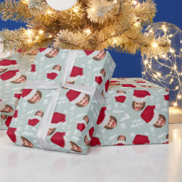 Spaß froh Weihnachts-Illustration Foto Name Geschenkpapier