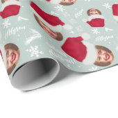 Spaß froh Weihnachts-Illustration Foto Name Geschenkpapier (Rolleneckpunkt)