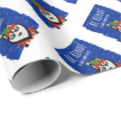 Spaß frohe Weihnachten Bah Humbug Sei nett Niedlic Geschenkpapier (Rolleneckpunkt)