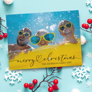 Spaß frohe Weihnachten ein Foto Postkarte