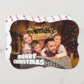 Spaß frohe Weihnachten Extravaganten Schnitt Foto (Vorne/Hinten)