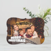 Spaß frohe Weihnachten Extravaganten Schnitt Foto  (Stehend Vorderseite)