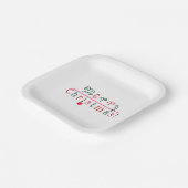 Spaß frohe Weihnachten, Hanging Ornament Art farbe Pappteller (Gewinkelt)