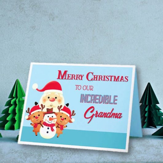 Spaß! Frohe Weihnachten Oma Karte