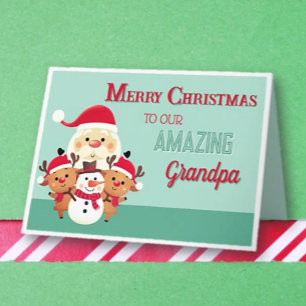 Spaß! Frohe Weihnachten Opa Karte