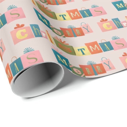 Spaß frohe Weihnachten präsentiert Design Geschenkpapier (Rolleneckpunkt)