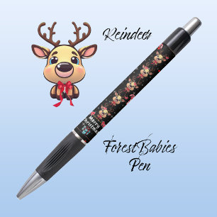 Spaß frohe Weihnachten Rentier Xmas Deer Black 🦌 Kugelschreiber