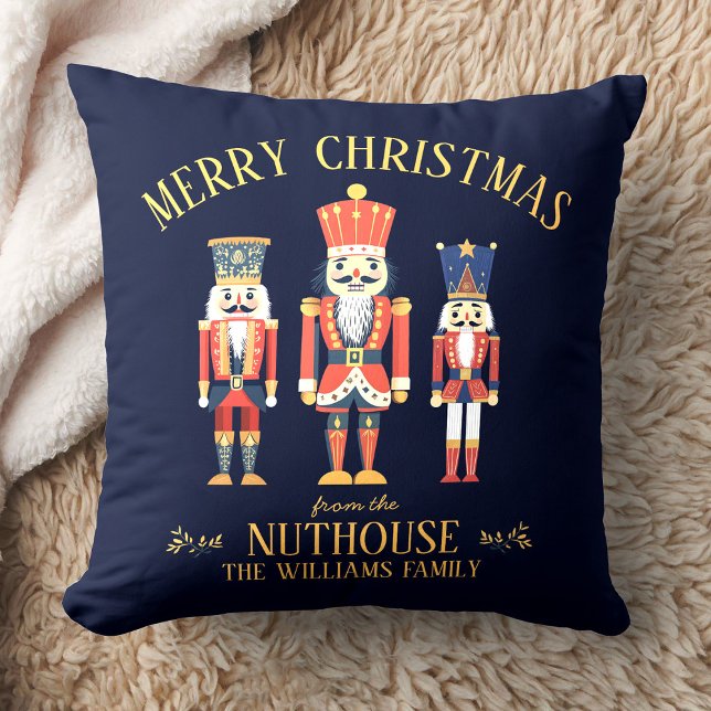 Spaß frohe Weihnachten von der Nuthouse Nutcracker Kissen (Von Creator hochgeladen)