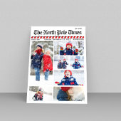 Spaß frohe Weihnachts-Collage Zeitung Feiertagskarte
