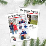 Spaß frohe Weihnachts-Collage Zeitung Feiertagskarte<br><div class="desc">Dieses Design zeichnet sich durch eine fröhliche Weihnachtsfeier aus,  mit einer Collage aus Foto und einem lustigen Nordpol,  mit einem 8-Foto,  typografischer Typografie,  einem einzigartigen Zeitungsnewsletter,  einem niedlichen whimsical Santa,  einem rot-weiß,  kantigen Streifen gestreift,  einer lustigen Urlaubskarte.</div>