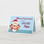 Spaß! Frohe Weihnachts Papa Karte (Vorderseite)