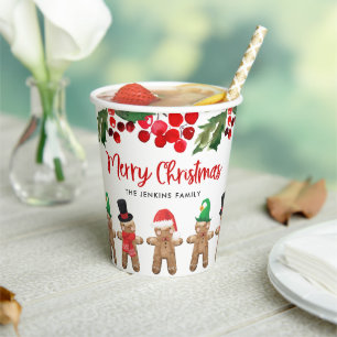Spaß Frohe Weihnachts-Party Papier Tasse Pappbecher