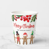 Spaß Frohe Weihnachts-Party Papier Tasse Pappbecher (Vorderseite)