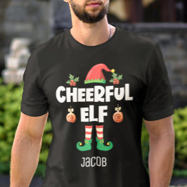 Spaß fröhlich elf lustige Weihnachts-Benennung T-Shirt
