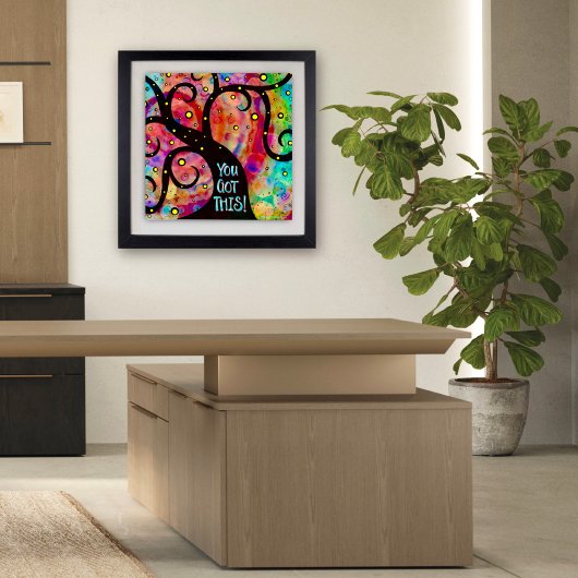 Spaß fröhlich farbenfrohe Bäume Klasse Poster