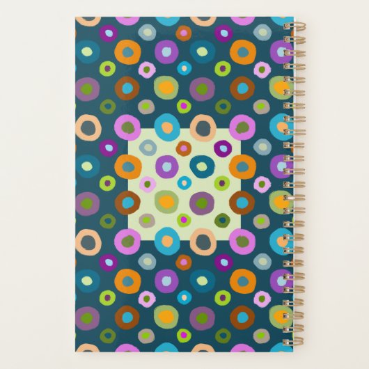 Spaß fröhlich farbenfroher Wochenplaner (Rückseite)