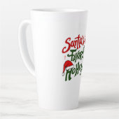 Spaß & fröhliches Weihnachtsdesign - Latte Tasse (Linke Ecke)