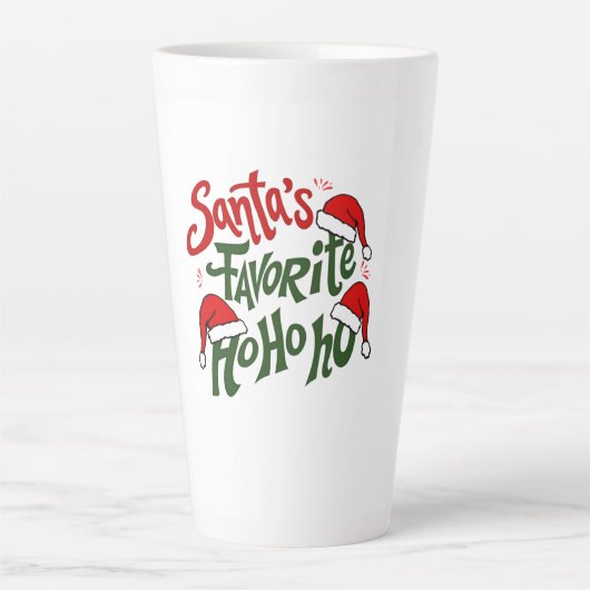 Spaß & fröhliches Weihnachtsdesign - Latte Tasse (Vorderseite)
