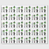 Spaß-Frosch-Braut-und Bräutigam-Hochzeits-Entwurf Geschenkpapier (Flach)