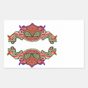 Spaß-Frosch-Tanz - alien-Monster durch Navin Rechteckiger Aufkleber