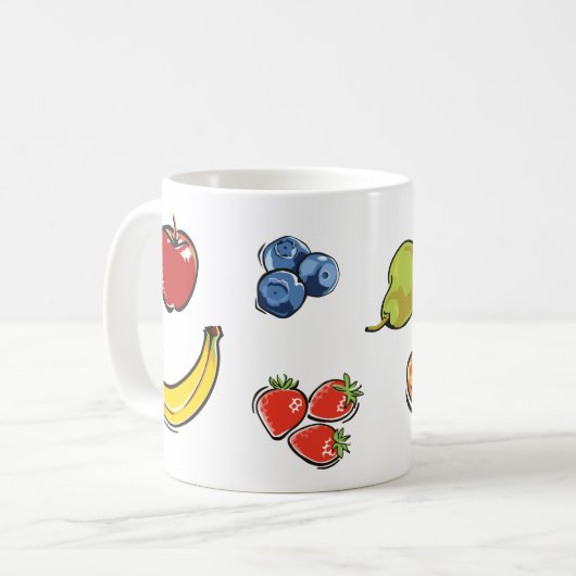 Spaß-Frucht-Schale Kaffeetasse (Vorderseite Links)