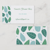 Spaß-Frühlings-Blätter Visitenkarte (Vorne/Hinten)