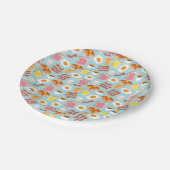 Spaß-Frühstückbrunch-Party-Muster Pappteller (Schrägansicht)