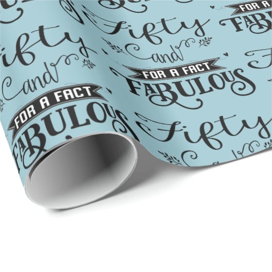 Spaß fünfzig und für ein Tatsachen-fabelhaftes Geschenkpapier (Rolleneckpunkt)
