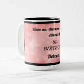 Spaß Funkelnd Personalisiert 81. Geburtstag Tasse (Vorderseite Links)