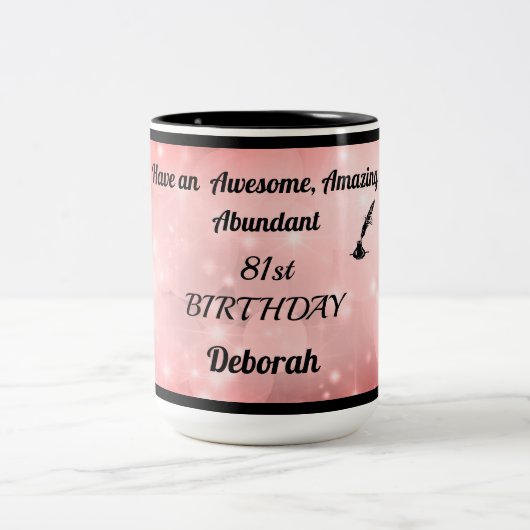 Spaß Funkelnd Personalisiert 81. Geburtstag Tasse (Mittel)