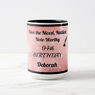 Spaß Funkelnd Personalisiert 94. Geburtstag Tasse