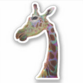 Spaß funky bunt Giraffe Baby Dusche danke Ihnen Aufkleber (Vorderseite)