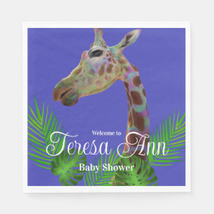 Spaß funky bunt Giraffe Baby Shower Paper Plane Serviette