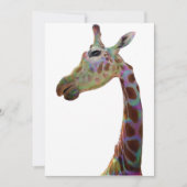Spaß funky bunt Giraffe Poster Einladung (Vorderseite)