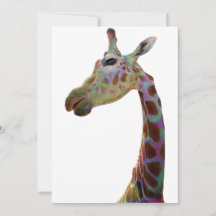 Spaß funky bunt Giraffe Poster