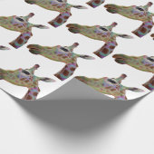 Spaß funky farbenfrohe Giraffe Geschenkpapier (Ecke)