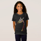 Spaß funky farbenfrohe Giraffe T-Shirt (Vorne ganz)
