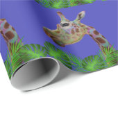 Spaß funky farbenfrohe Giraffe Wrapping Paper Geschenkpapier (Rolleneckpunkt)