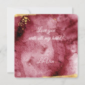 Spaß, Funky Moderne LIEBE Valentines Feiertagskarte (Rückseite)