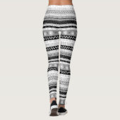 Spaß, Funky, Multi Gemustert Black & White Leggings (Rückseite)