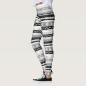 Spaß, Funky, Multi Gemustert Black & White Leggings (Links)