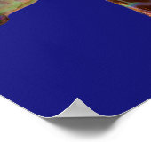 Spaß funky Regenbogen farbenfrohe Giraffe Poster (Ecke)