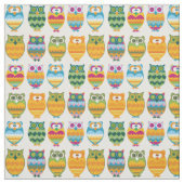 Spaß, Funky Retro Owls Stoff (Muster)