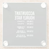 Spaß "Funny Accountant Stundensatz Accounting CPA" Glasuntersetzer (Rückseite)