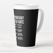 Spaß "Funny Accountant Stundensatz Accounting CPA" Milchtasse (Rechte Ecke)