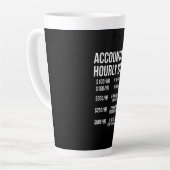 Spaß "Funny Accountant Stundensatz Accounting CPA" Milchtasse (Linke Ecke)