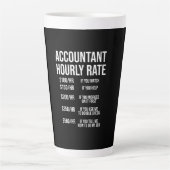 Spaß "Funny Accountant Stundensatz Accounting CPA" Milchtasse (Vorderseite)